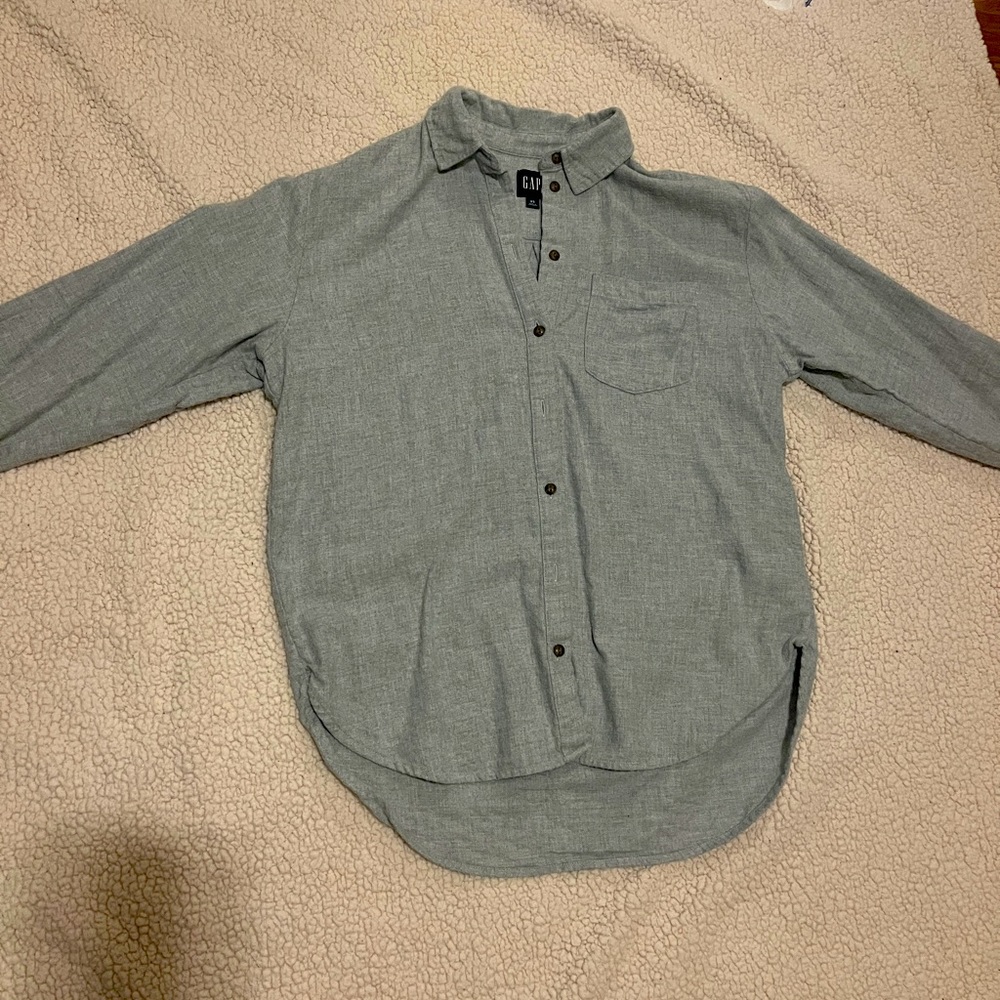 Boyfriend short-long button down